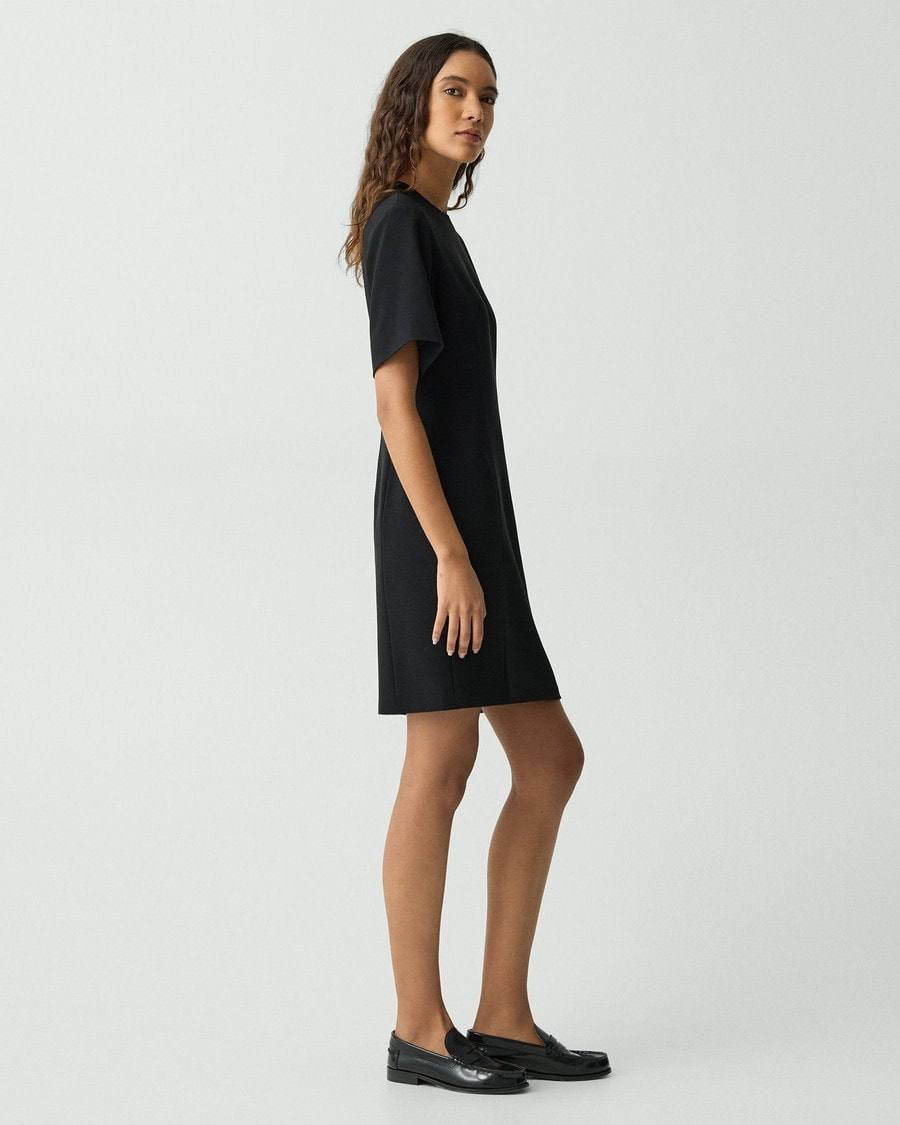 TH T-Shirt Mini Dress in Admiral Crepe