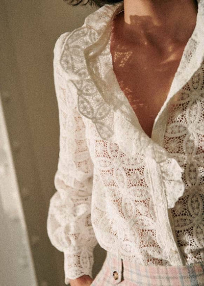 SZ Chlo Sheer Cotton Lace Shirt