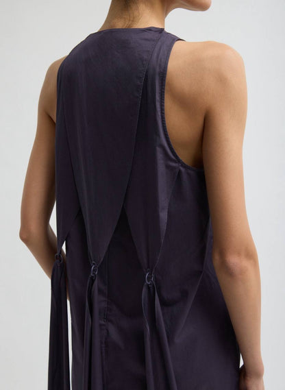 TB Eco Poplin Halter Paneled Midi Dress
