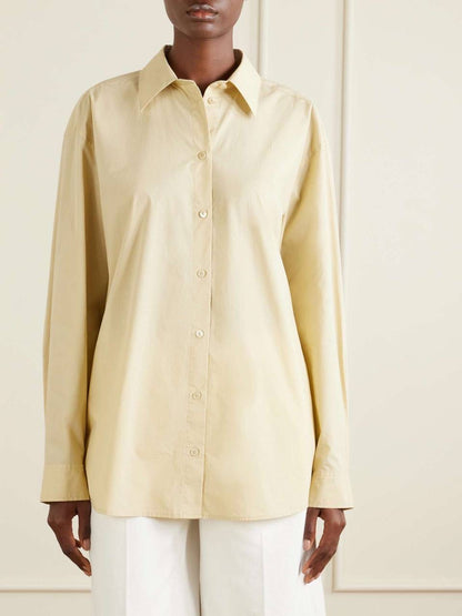 5 Colors! TOT Classic Tumbled Cotton Shirt