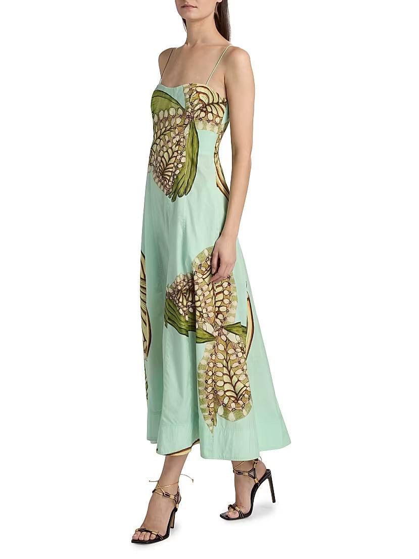 UJ Vesela Botanical Cotton Sundress Midi Dress