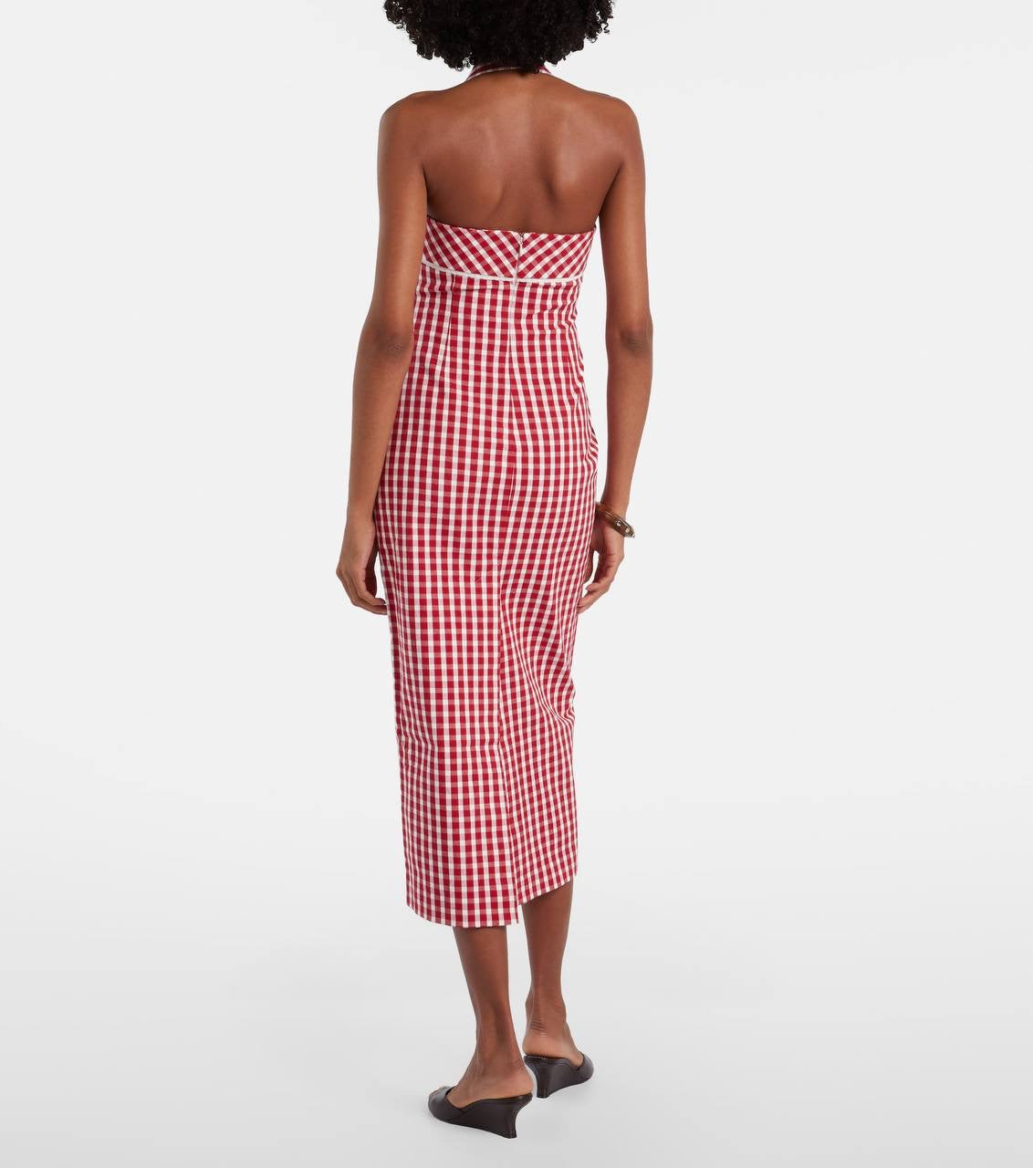 3 Colors! PSE Chiara & Ebony Cotton-blend Halter Bandeau Midi Dress