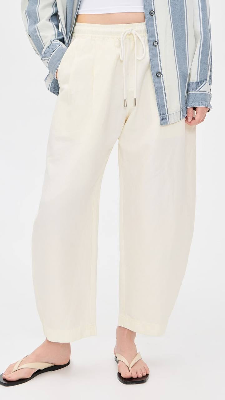 AA Everyday Pull-On Cotton-Linen Jogger Pants
