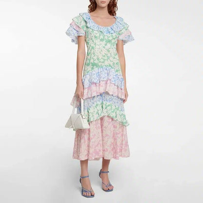 RX Benita Cotton Tiered Maxi Dress