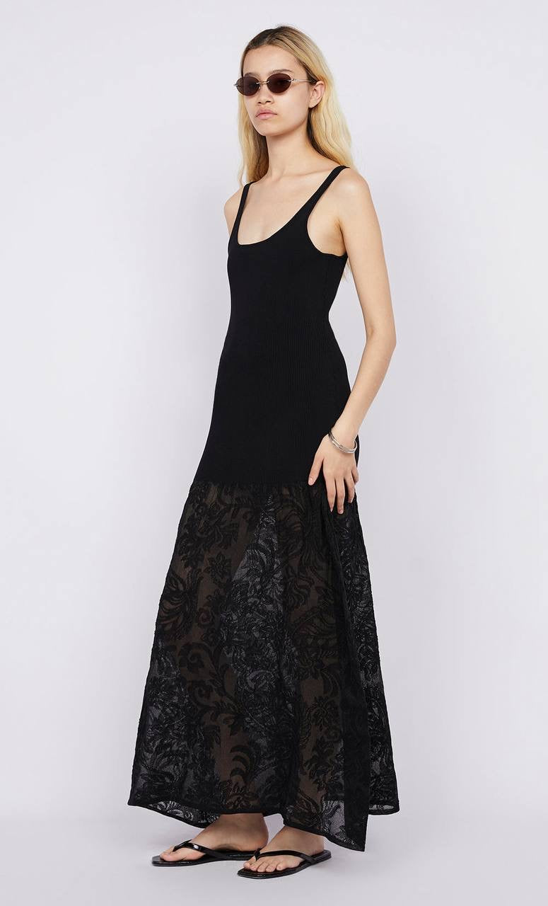 BB Rissa Scoop Neck Stretch-cotton Midi Dress