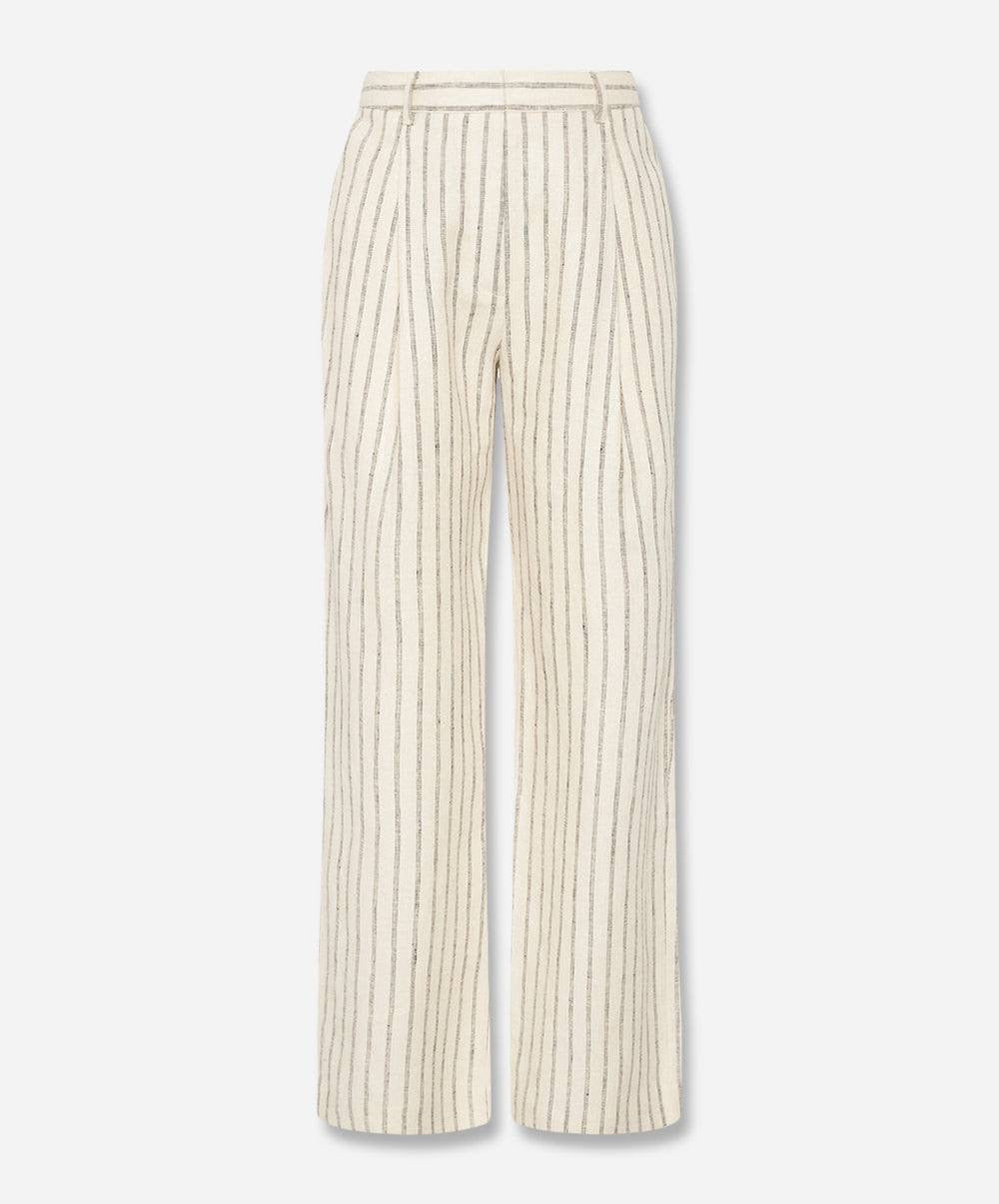 PSE Mackenzie Linen Striped Pleat Trousers Pant