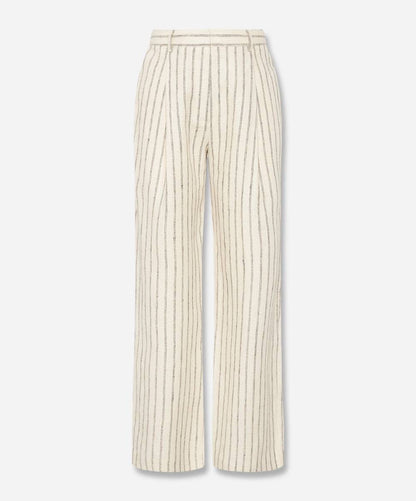 PSE Mackenzie Linen Striped Pleat Trousers Pant