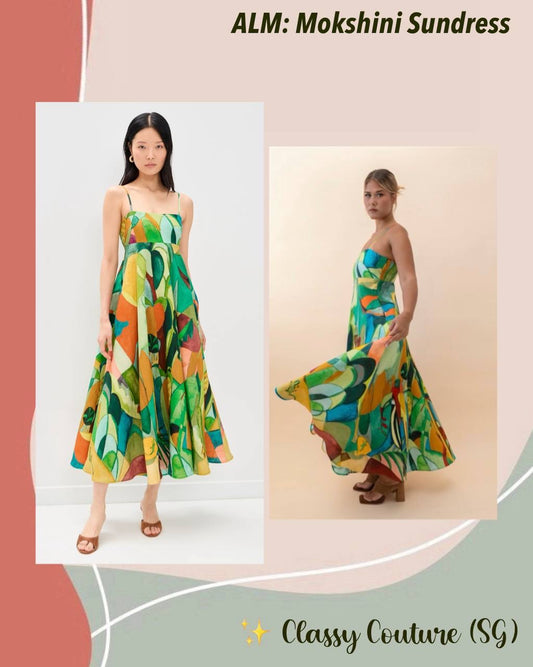 ALM Mokshini Linen Sundress Midi Dress