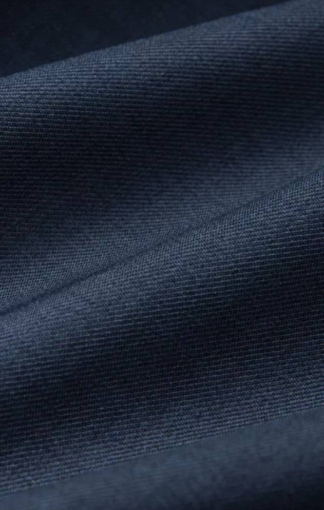 TH City Twill Cap Sleeve Belted Trapunto Midi Dress in Navy