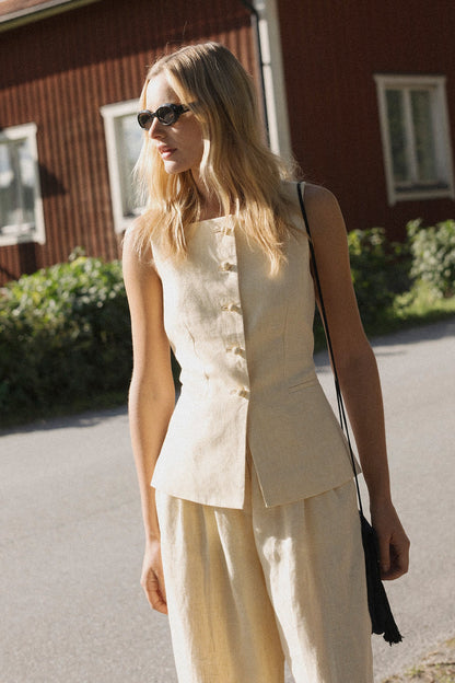 PSE Rio Linen Vest | Trousers | Emma Pencil Midi Skirt | Set
