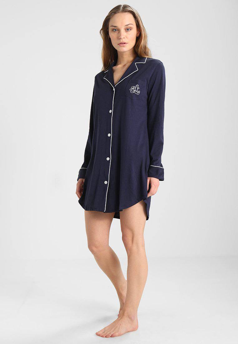 RL Classic Notch Collar Sleep Long Shirt Shirtdress