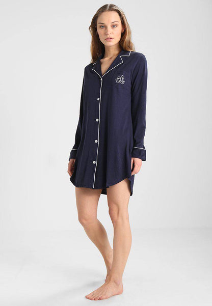 RL Classic Notch Collar Sleep Long Shirt Shirtdress