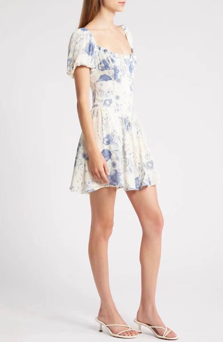 Ref Davonne Floral Viscose Mini Dress