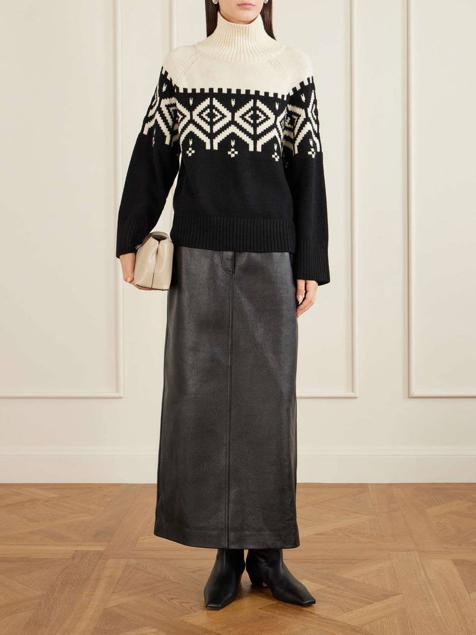 ATZ Hamilton Fair Isle Merino Wool Turtleneck Sweater