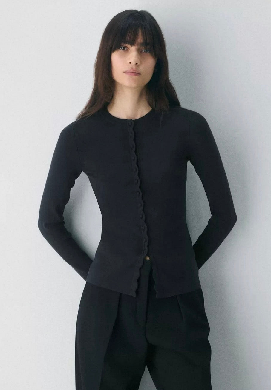7 Colors! ARZ Shelly Viscose-Blend Button-Down Fitted Cardigan