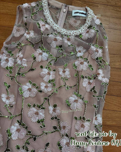 SP Pink Floral Sequin Embellished Mini Dress