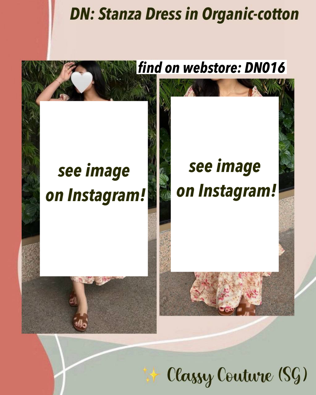 DN016 Floral Smocked Organic-cotton Midi Dress