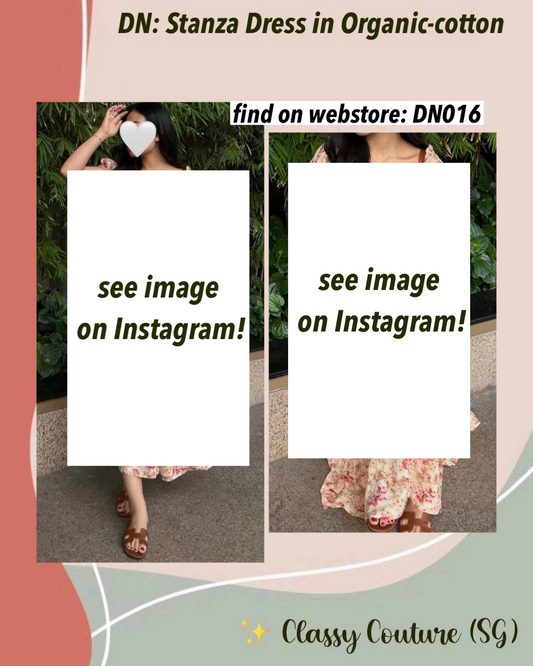 DN016 Floral Smocked Organic-cotton Midi Dress