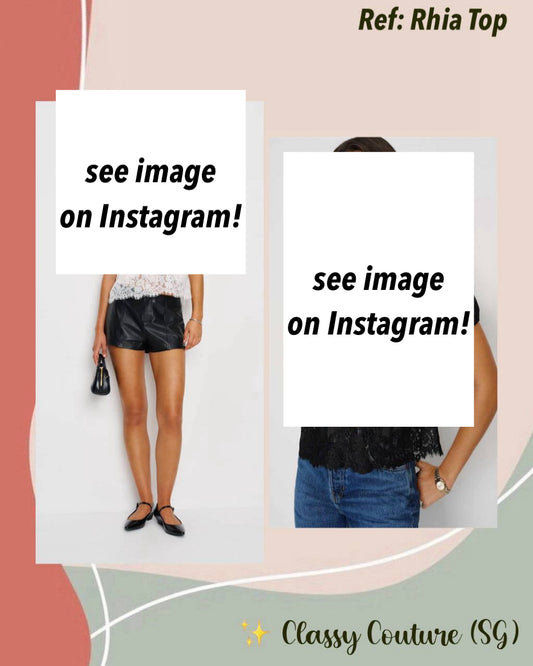 Ref Rhia Lace Hem Puff Sleeve Top