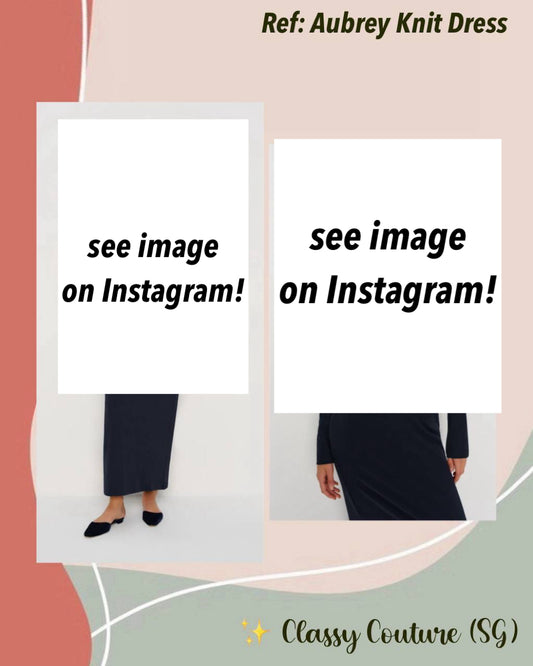 Ref Aubrey Knit Midi Dress in Navy blue