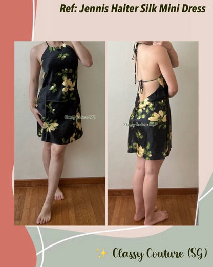 Ref Jennis Halter Silk Mini Dress in Mood For Love