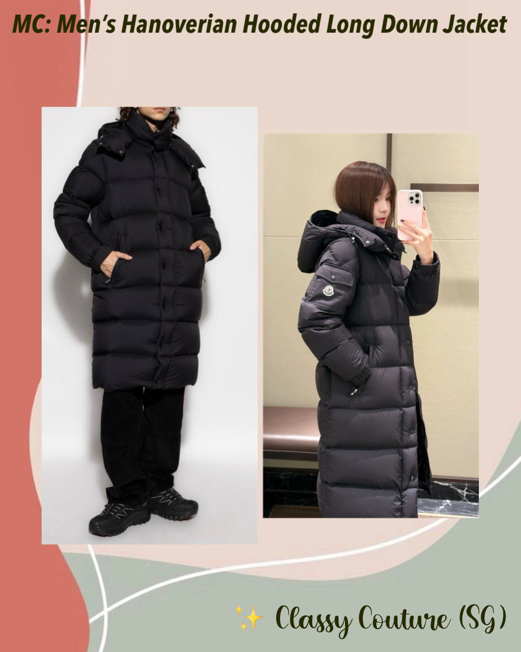 MC Men’s / Unisex Hanoverian Hooded Long Down Jacket