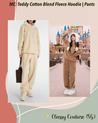 MC Teddy Cotton Blend Fleece Hoodie | Pants | Set