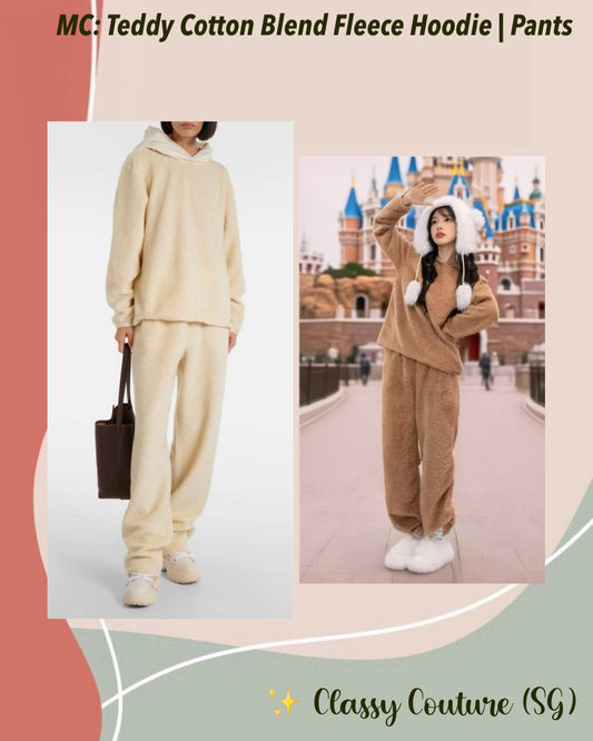 MC Teddy Cotton Blend Fleece Hoodie | Pants | Set