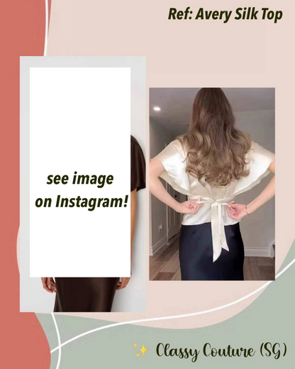 Ref Avery Flutter Sleeve Silk Top