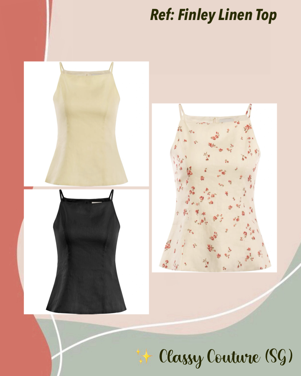 Ref Finley Sleeveless Linen Top