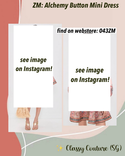 043ZM Pink Paisley Buttoned Linen Mini Dress
