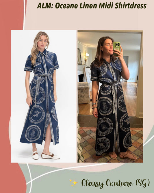 ALM Oceane Linen Shirtdress Midi Dress