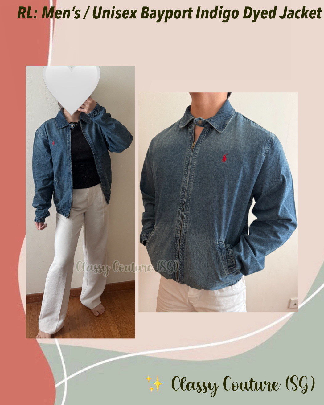 RL Men’s / Unisex Bayport Indigo Dyed Denim Jacket