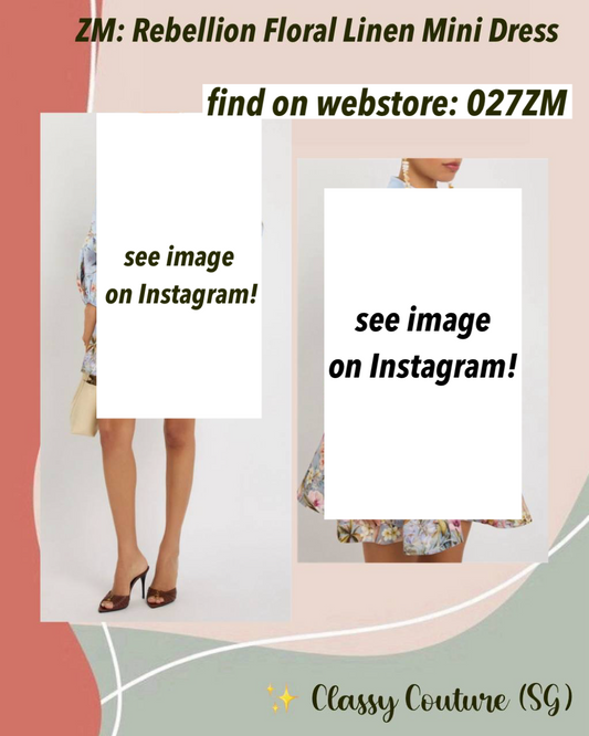 027ZM Floral Linen Mini Dress