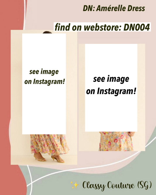 DN004 Silk Ruffle Rosette Midi Maxi Dress