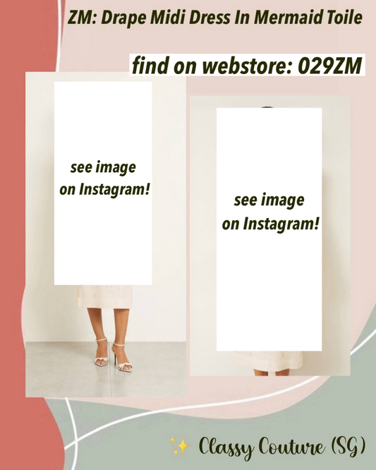 029ZM Mermaid Drape Linen Midi Dress