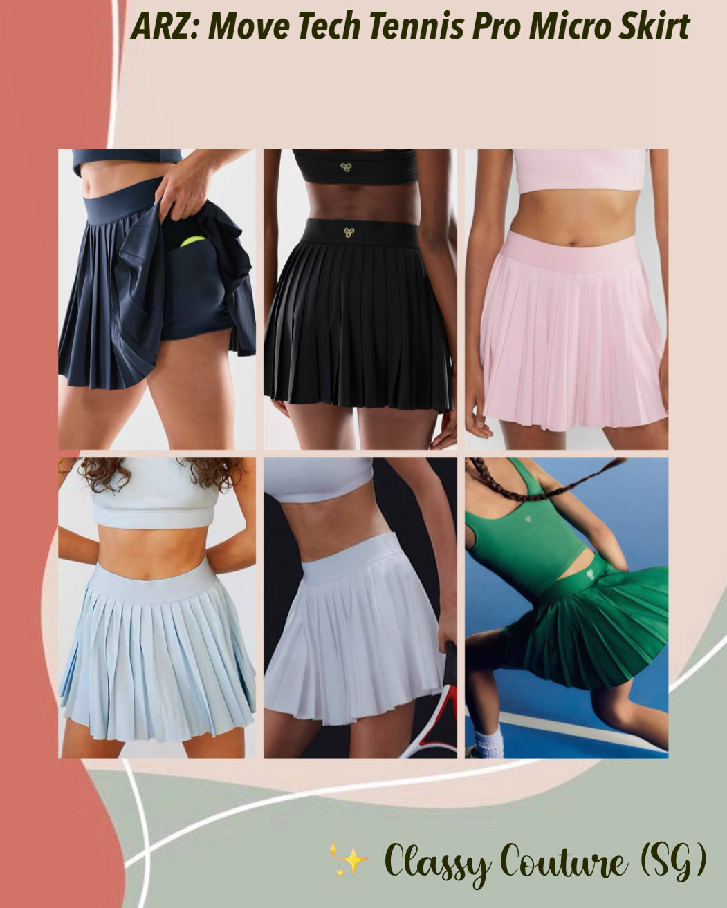 ARZ MoveTech Tennis Pro Micro Skirt (with built-in undershorts)