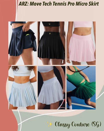 ARZ MoveTech Tennis Pro Micro Skirt (with built-in undershorts)