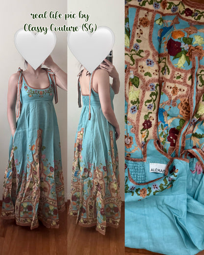 ALM Mella Ballet Linen Midi Dress Sundress