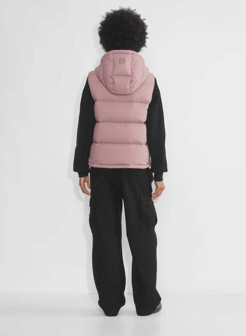 8 Colors! ARZ The Super Puff Down-filled Sleeveless Vest (removable hood)