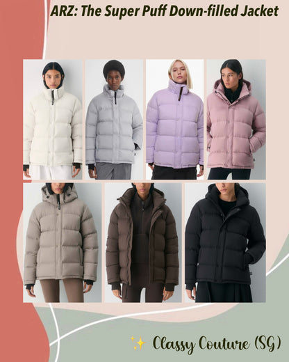 7 Colors! ARZ The Super Puff Down-filled Jacket