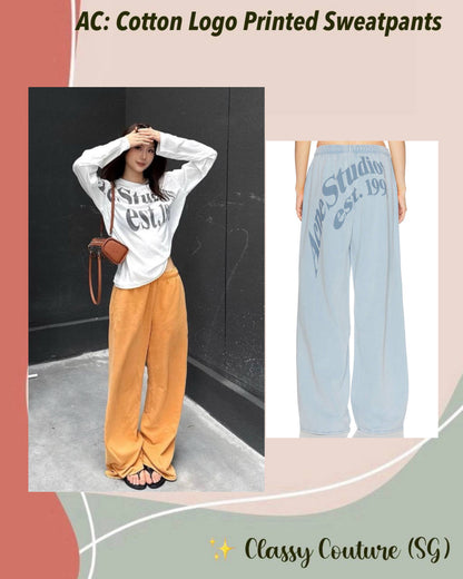 AC Cotton Logo Printed Sweatpants