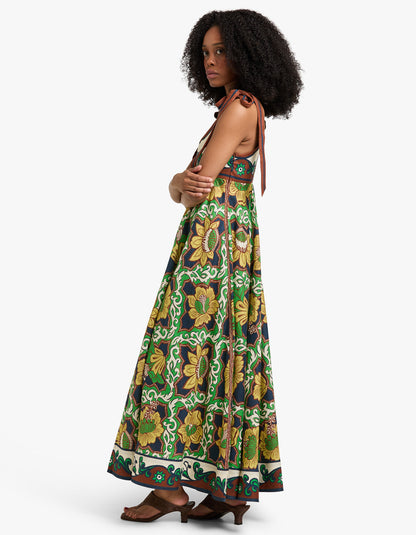 ALM Liana Ballet Linen Midi Dress Sundress
