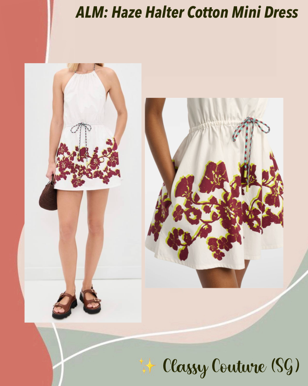 ALM Haze Halter Cotton Mini Dress