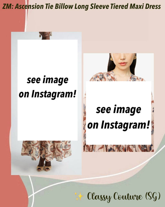 015ZM Ascension Tie Billow Long Sleeve Tiered Maxi Dress