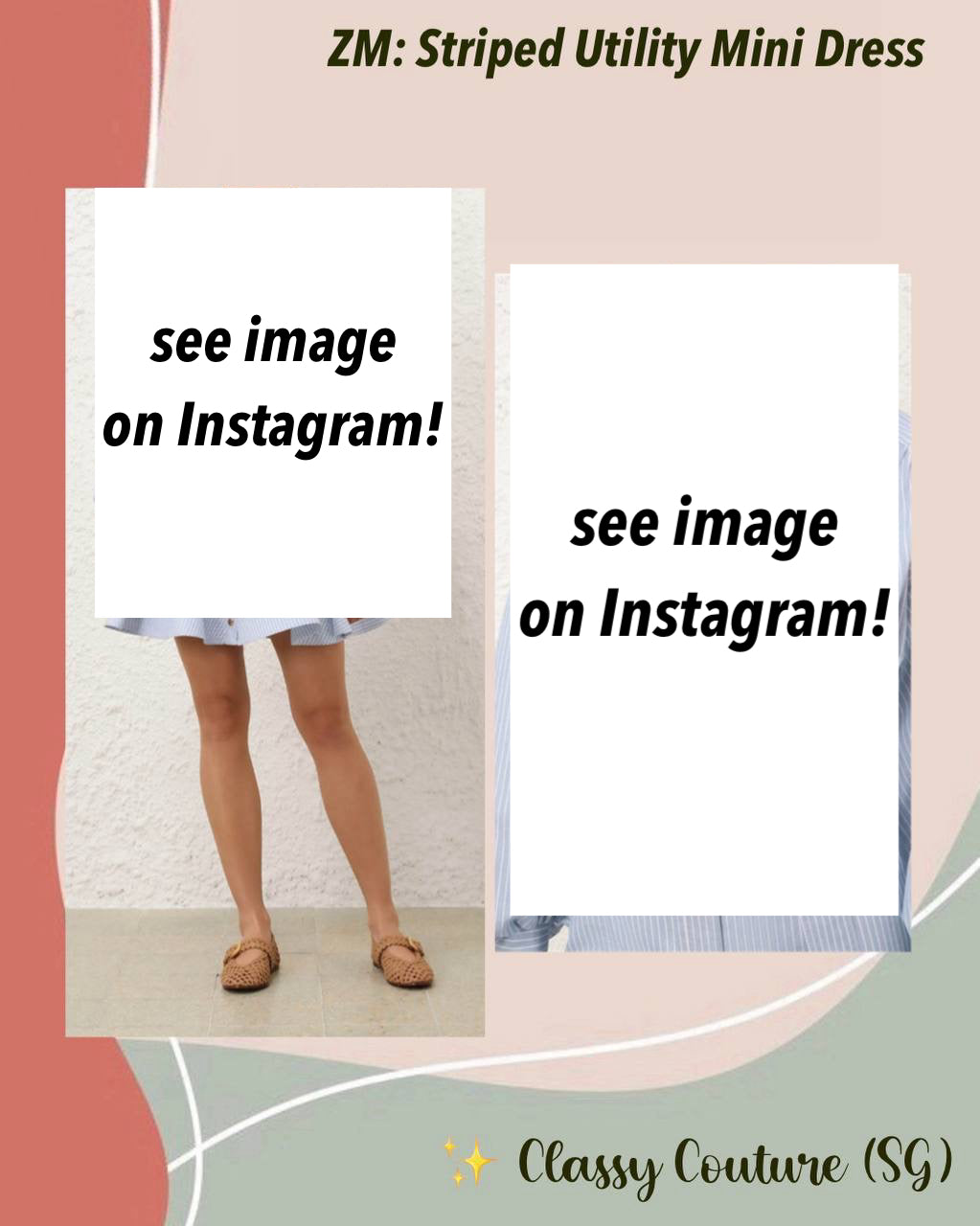 020ZM Striped Utility Mini Dress
