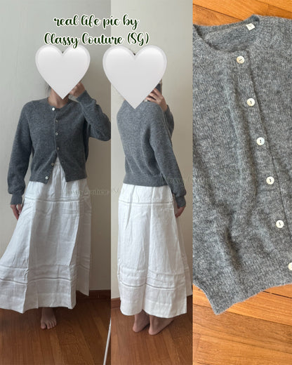 7 Colors! DN Petra Alpaca-Wool Blend Long Sleeved Cardigan