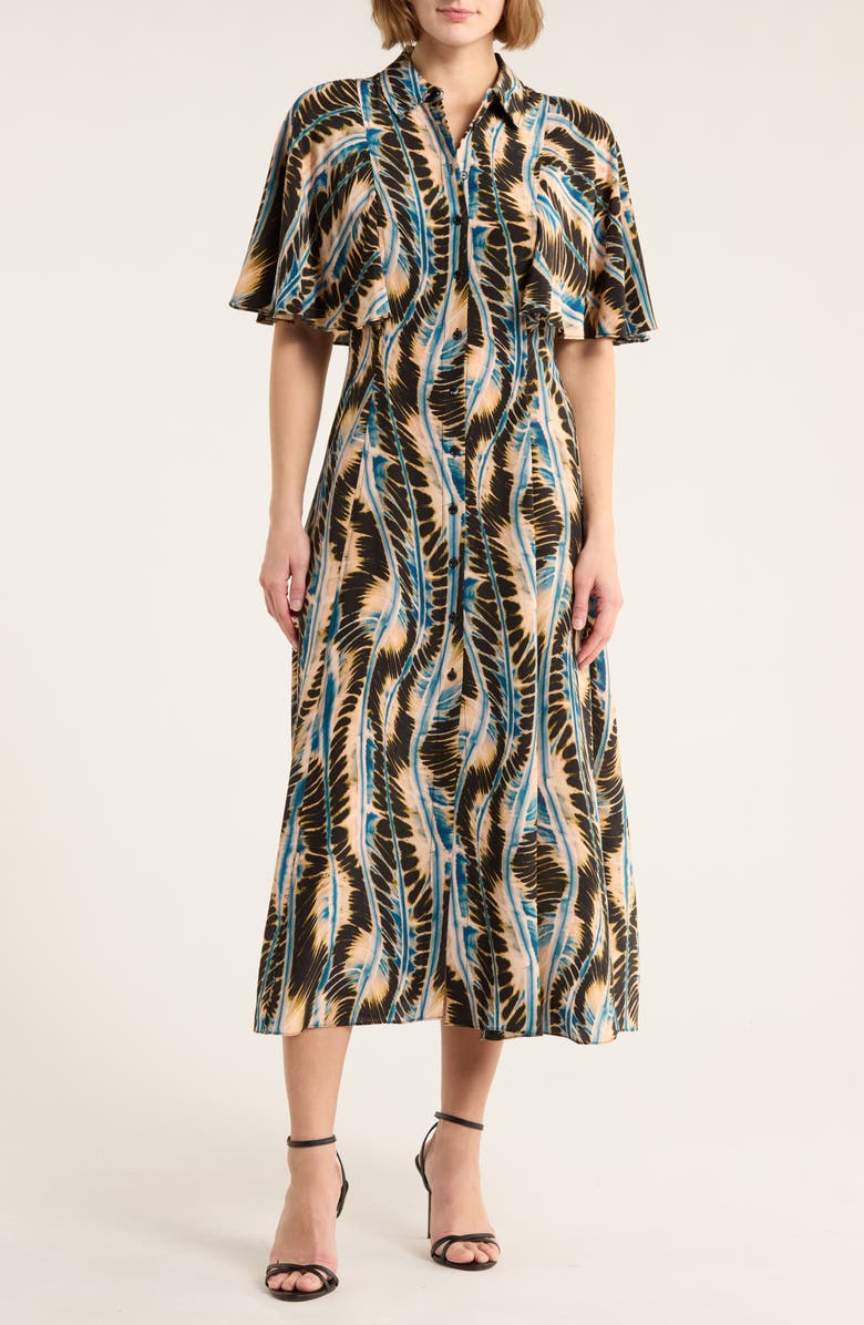 UJ Silhouette Silk Crepe Midi Dress in Acacia