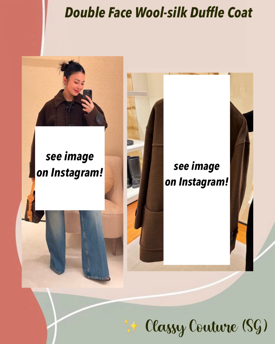 Double Face Wool-silk Duffle Toggle Short Coat Jacket