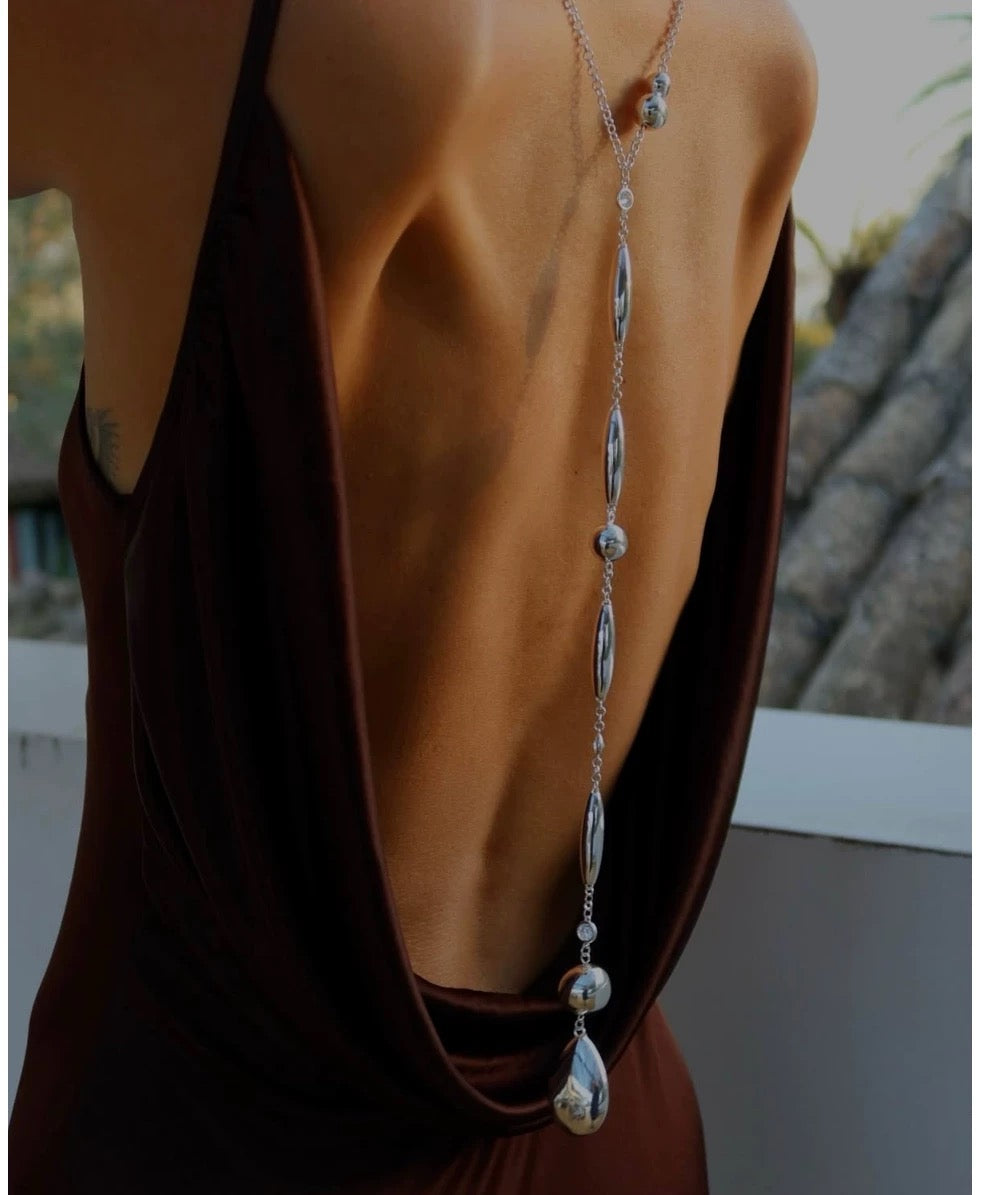 RB Deia Slip Jersey Cowl Backless Maxi Dress